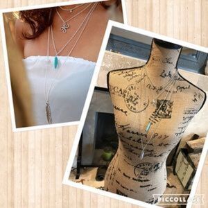 Boho 4 layer choker necklace